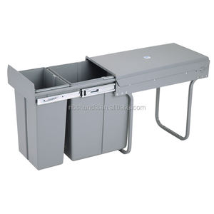 Bote de <span class=keywords><strong>Basura</strong></span> Extraíble para Debajo del Gabinete Home Zone Living con Compartimento Combinado para <span class=keywords><strong>Reciclaje</strong></span> - Product Image 1