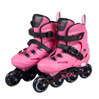 [Livraison Gratuite] Patins à roulettes pour garçons, taille unique réglable, en tissu maillé PU, à roues simples, pour le commerce international