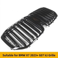 Pour BMW X7 G07 LCI 2023-2025 Grille de calandre simple à lamelles noires brillantes pour l'admission d'air avant – Amélioration à montage direct