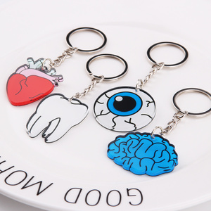 Novo Chaveiro de Órgão em Forma de Coração, Cérebro, Olhos e Dente, Chaveiro Fofo de Anime para Mulheres e Homens, Presente para Crianças - Product Image 3
