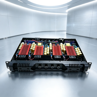 Amplificateur de puissance numérique professionnel KFKD 1U Classe D 4x1300W à haute sortie pour soirées, discothèques et salles KTV