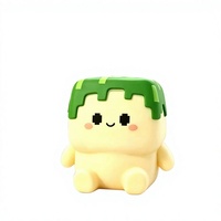 Jouet Squishy Mignon en Forme de Cube Pixel, Bloc de Construction Souple Anti-Stress pour Enfants