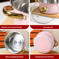 Ensemble de 10 casseroles colorées en acier inoxydable, ustensiles de cuisine faciles à nettoyer, ensemble de cuisine de luxe