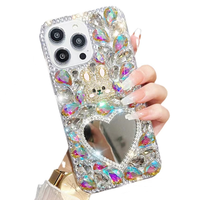 Coque de téléphone portable de luxe faite à la main avec diamants étincelants pour iPhone Xr Xs 7 8 11 12 13 14 15 16 17 Plus Pro Max