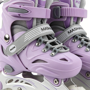 Patines en Línea Ajustables para Niños con Ruedas Luminosas de PVC, Patines de Ruedas para Exteriores para Niñas y Niños Principiantes, Patines para Niños - Product Image 5