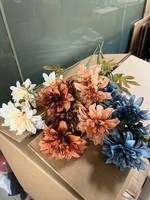 Vente en gros 85cm fleurs artificielles soie automne dahlias mariage décoration d'intérieur