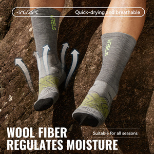 WRELS High Quality Merino Wool Socks Moisture Wicking Cushioned Thermal Sports <strong>Boot</strong> Socks Custom LOGO Hiking Merino Wool Socks - Product Image 2