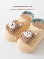 25 paires de chaussettes pour bébé, tout-petit et enfant en bas âge, en coton fin, sans couture, motif animal de dessin animé, antidérapantes, en maille, emballées individuellement