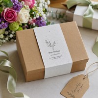 Papier à semences de Gypsophile personnalisé, enveloppe florale plantable OEM pour savon, idéal pour la Saint-Valentin, les mariages et les coffrets cadeaux de bain