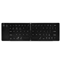 Keyboard Mini Lipat Isi Ulang Nirkabel Bahan ABS untuk Ponsel, Tablet, Laptop, dan Desktop