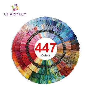 Filo da <span class=keywords><strong>ricamo</strong></span> in cotone di 447 colori, Set completo <span class=keywords><strong>per</strong></span> progetti fai da te a punto croce, cucito a mano e artigianato - Product Image 1