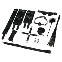 Ensemble de 10 accessoires BDSM Netphi avec corde de bondage réglable, bâillon à boule, bandeau et fouet sexuel, jouet sexuel pour femmes et couples