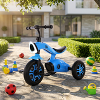 Achat en ligne Vente en Inde Prix pas cher Poussette 4 en 1 Jouet pour bébé à trois roues Tricycle avec panier arrière