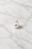 Perles d'imitation de culture blanches à fort lustre (6-16 mm) et breloques en métal pour la fabrication de bijoux DIY en gros