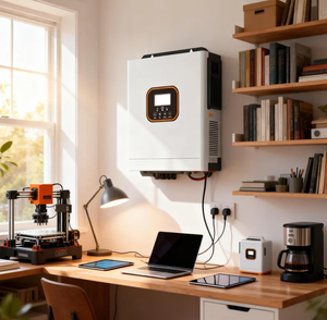 อินเวอร์เตอร์พลังงานแสงอาทิตย์ 8.5/10.2KVA รุ่น <span class=keywords><strong>SPH</strong></span> ซีรีส์ 48V ใช้ได้กับระบบไฟฟ้าแรงดัน 120V 240V ±5% ระบบแยกเฟส อินเวอร์เตอร์ไฮบริด - Product Image 5