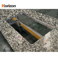 Horizon rose quartz pierres roulées comptoir de cuisine calacatta pierre artificielle blanche
