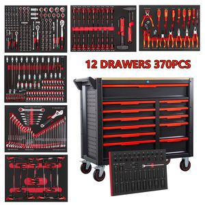 Mechanische gereedschapswagen met 416-delige handgereedschapset, harde koffer, 12 laden, OEM aanpasbaar, verrijdbaar opbergmeubel - Product Image 4