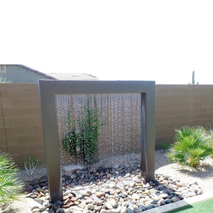 Garden Stainless Steel Rain <b>Shower</b> Waterfall Feature Metal Crafts Fountain - Product Image 2