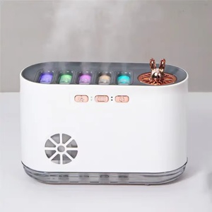 High Quality White Noise Porous Simulated Flame Aromatherapy Machine, <b>Large</b> Capacity Portable air Purification Humidifier - Product Image 5