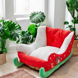 Noel kızak kedi yatak kış sıcak baskı çevre dostu küçük Pet yuva yumuşak ve güvenli çıkarılabilir yıkanabilir özelliği ile köpek yatağı - Product Image 4