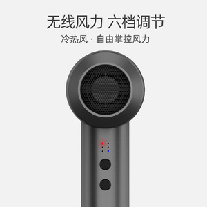 Cordless Hair Dryer With Hot And Cold Air Gray Compact Design For Dorm Use - Product Image 2