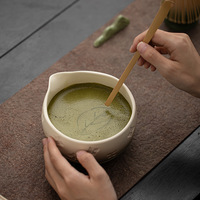 Service à thé Matcha progressif en fleurs de cerisier ensemble de huit pièces en céramique porcelaine Japandi Design accessoires de thé ménagers