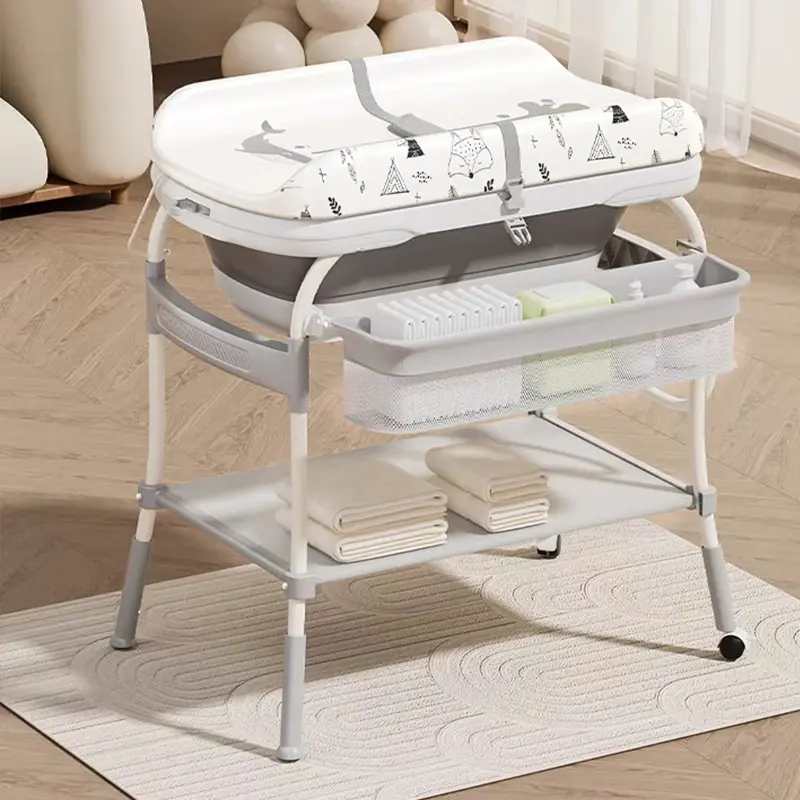 Table à langer portable pliable pour massage et allaitement Table à langer pour bébé avec baignoire