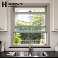 Fenêtres à guillotine simples HANNOVER en aluminium, double vitrage Low-E, économiques en énergie, pour maison, sur mesure, fournisseur OEM