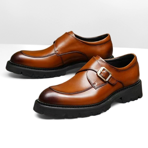 Chaussures de sport décontractées tendance pour hommes en cuir microfibre avec boucle, légères et confortables, pour l'extérieur, la gym, les mariages, collection automne - Product Image 1