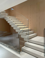 Escalier en acier empilé à haute capacité de charge, taille personnalisée, escalier décoratif pour appartement intérieur