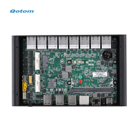 Mini PC QOTOM Q30600GER-S13 Intel Core I3 I5 I7, 8 LAN, Sin Ventilador, Almacenamiento SSD, RAM DDR4, Win 10, Linux, Uso Empresarial, Red