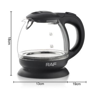 Petite bouilloire électrique intelligente en verre transparent de 1L pour thé et eau - Product Image 5