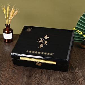 Boîte en bois Dendrobium verrouillable, rectangulaire, épaisseur personnalisable, origine Wenzhou, pour usage médical, emballage de Cordyceps - Product Image 1