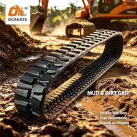 Chaussures en caoutchouc à faible bruit et longue durée de vie de 230 mm x 72 mm pour mini-excavatrice et équipement de désherbage de jardin