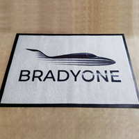 Tapis personnalisable en jacquard imprimé en 3D avec logo sur mesure pour usage commercial et intérieur/extérieur, avec dos antidérapant en caoutchouc