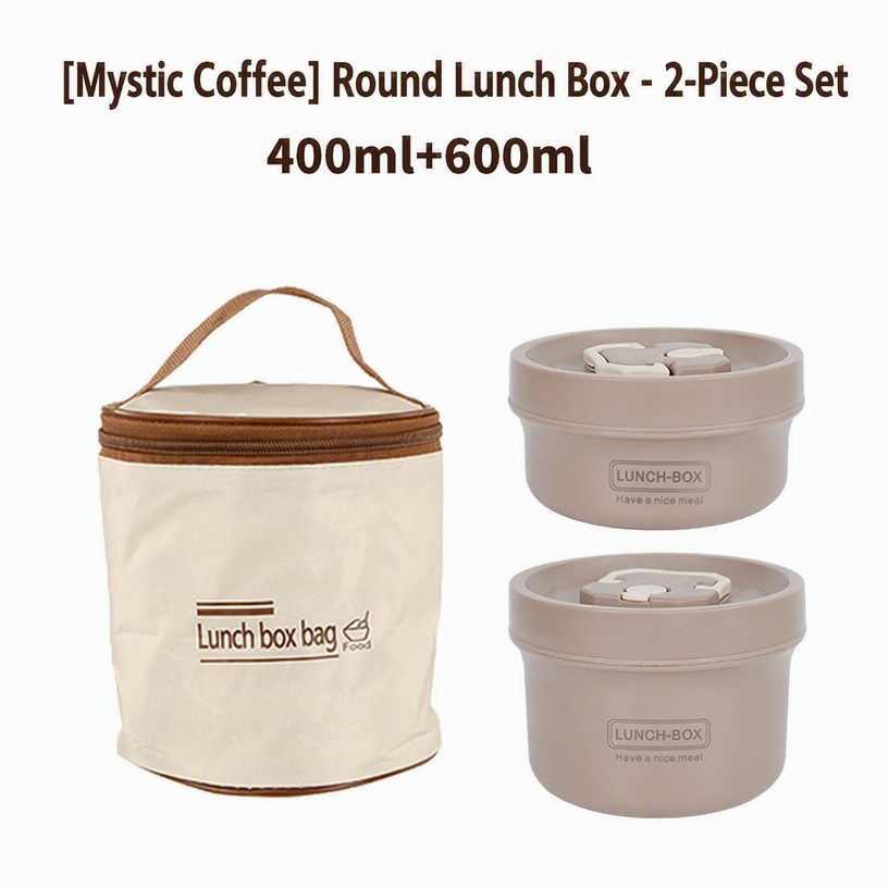 400ML+600ML/Brown-304 Stainless Steel-With Insulation Bag