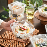 Emballage basque robuste personnalisé de haute qualité Cookie Noix Biscuits Snack Emballage Fournitures Boulangerie Boîtes en plastique Conteneurs à couvercle élevé