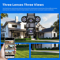 Cámara de Vigilancia Wifi Wistino de 6MP HD con Tres Lentes, Detección Panorámica de 360 Grados, Visión Nocturna a Todo Color, Cámara de Seguridad Wifi