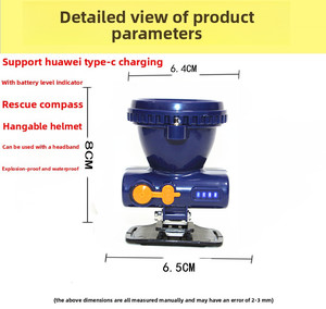 Mini Rechargeable 6000mAh LED <strong>Headlamp</strong> Industrial Waterproof High Power 10W Impact Resistant Underground Mining Lamp - Product Image 3
