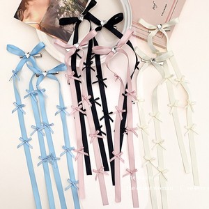 Fermaglio per capelli fatto a mano con nastro lungo in cristallo stile dolce, ispirato al balletto, con piccolo fiocco, accessorio per capelli da donna, regalo femminile - Product Image 1