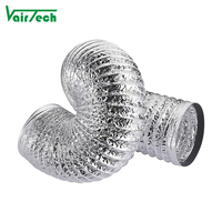 4 6 8 10 pouces simple double conduit en aluminium résistant au feu tuyau flexible