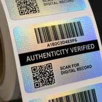 Etiqueta Holográfica a Prueba de Manipulación, Etiqueta de Seguridad Personalizada Anti-falsificación con Número de Serie y Código de Barras en Rollo