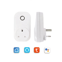 Bilihondim UK Prise Intelligente Wi-Fi avec Bouton de Contrôle et Variateur 1 Canal 200W Compatible Tuya Assistant Commande Sans Fil 1A