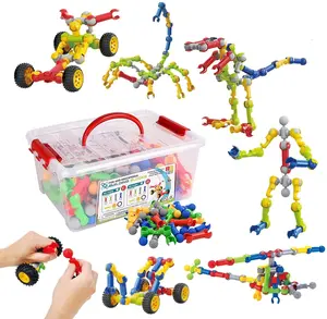 Melhor presente para crianças Engenharia Divertida 170 Peças Construção educacional DIY Modelo de Haste Outros Brinquedos Conjuntos de Blocos de Construção para Crianças