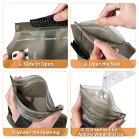 Poche à eau TPU 2L sans BPA, qualité alimentaire, étanche, valve push-pull, randonnée, camping, course à pied, cyclisme, sports de plein air