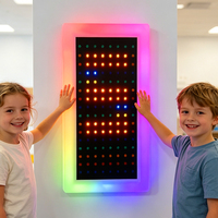 HUAJUN HJ 20 Papan Tombol Sensorik LED dengan 128 Piksel Panel Dinding Interaktif Bingkai RGB Kontrol Jarak Jauh (Plastik)