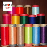 Fil DTY 100 % polyester teint en masse SD, certifié Oeko-Tex, écologique, antibactérien et recyclable, prix usine HuiLong, pour la couture