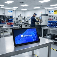 Nouvel écran tactile industriel IPS personnalisé de 21,5/15,6 pouces, étanche IP65, 1920x1080, USB/VGA/DVI/RS232, série métallique, alimentation CC