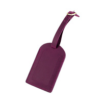 Étiquette de bagage personnalisée en cuir véritable avec rabat de confidentialité et sangle à boucle réglable pour sac de voyage
