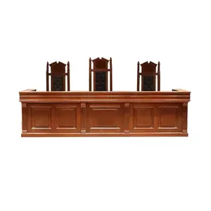 Bureau du jury du juge Chaise de bureau spéciale du tribunal Mobilier de cour de plaidoirie Greffier Contentieux Arbitrage Procès Table de présidence - Product Image 1